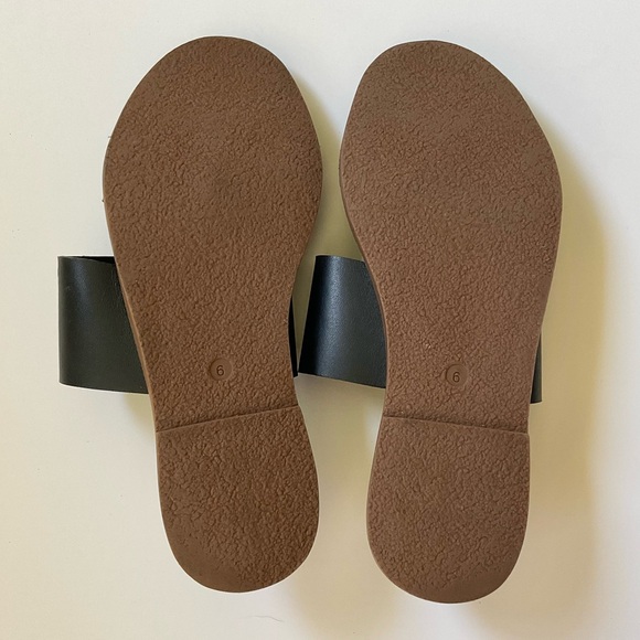 Madewell Boardwalk Double Strap Black Leather Sandals Size 6 NWOT - Picture 5 of 7